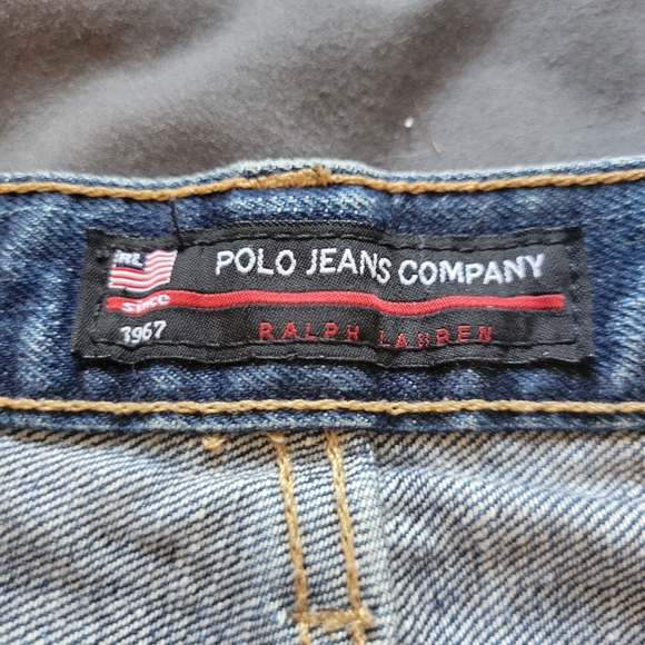 Polo Jeans Co Ralph Lauren Carpenter Pants Y2K Baggy Blue Denim 38x32 C-5 40x32 - Picture 6 of 10